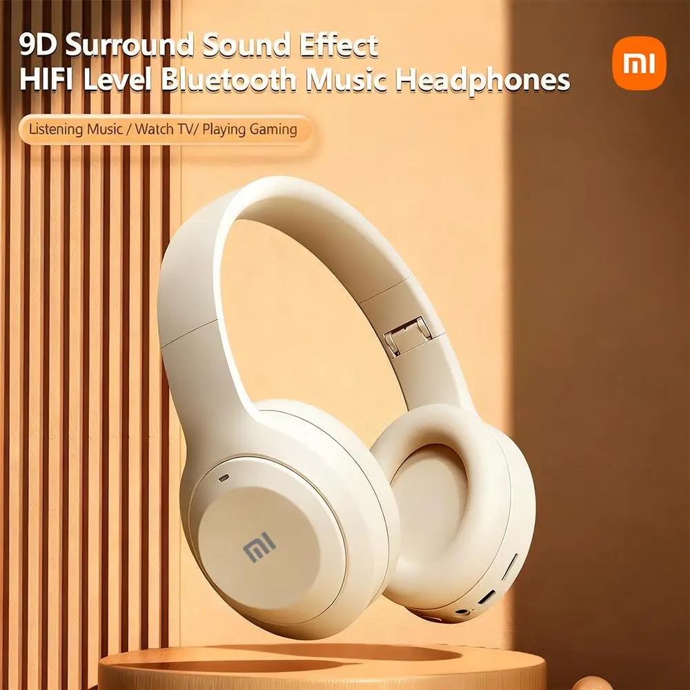 Xiaomi Wireless Headphones Bluetooth 5.3 HiFi Stereo Support tf Card Noise-cancelling Gaming Headphones Foldable with Micro