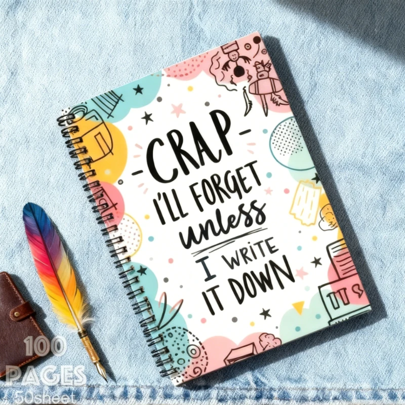 100-Page Funny Coil Notebook: A Humorous Notebook You Won’t Forget Unless You Write It Down (Holiday Gift Option)