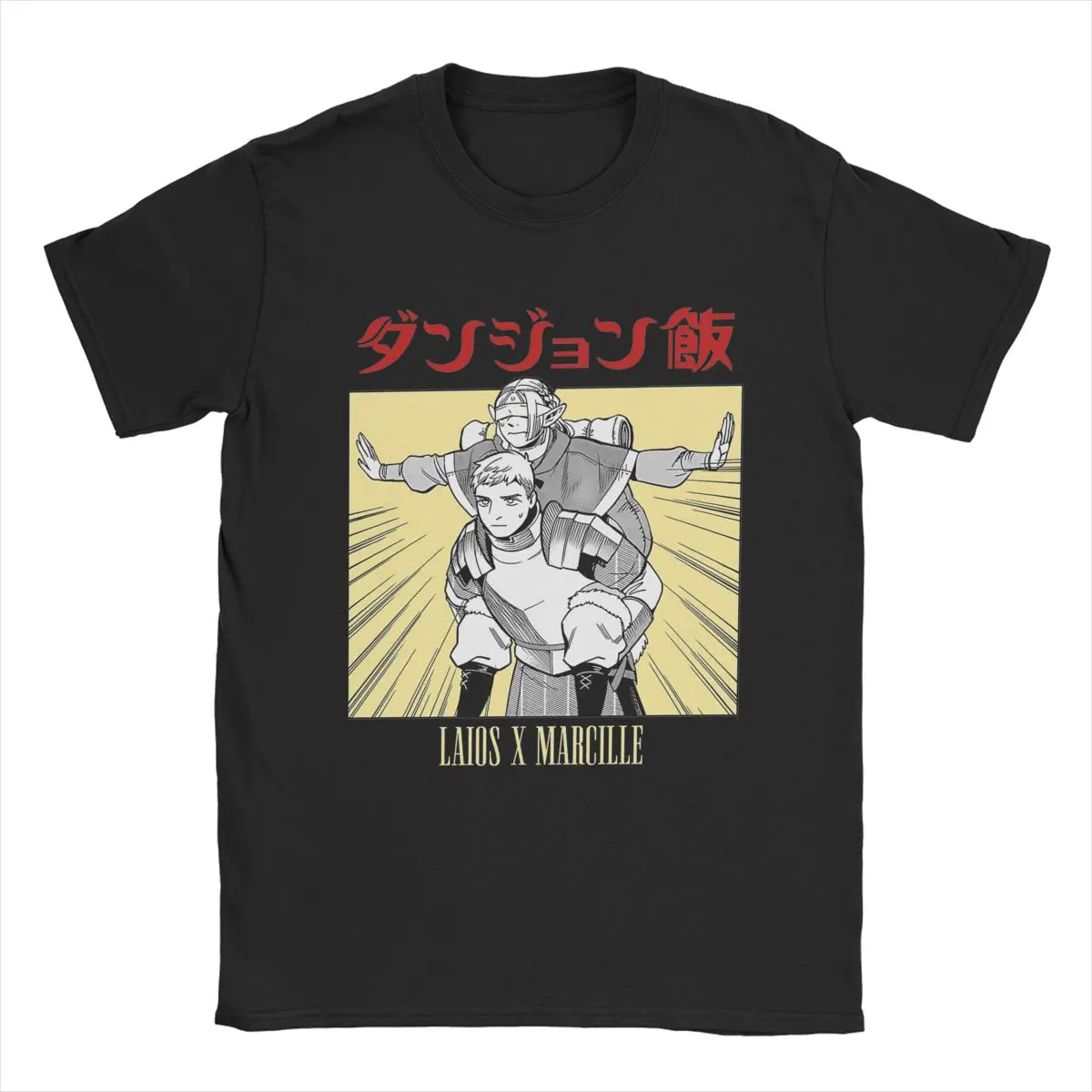 100_ Cotton Casual Short Sleeved Round Neck T-shirt Classic T-shirt Men's Delicious in Dungeon Meshi Anime T-shirt women clothes