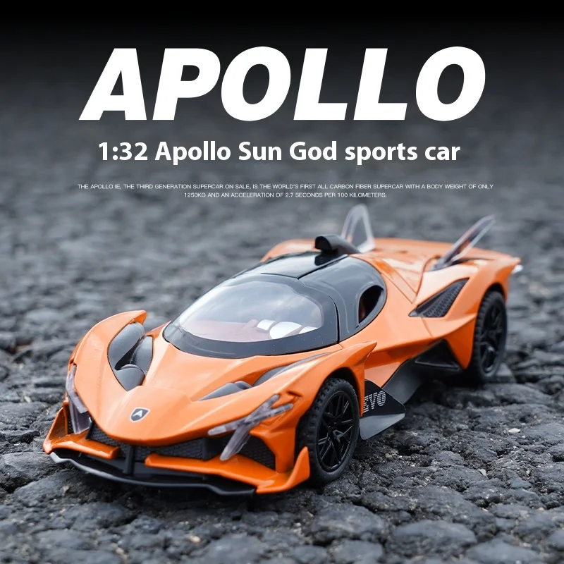 1:32 Scale Apollo EVO Alloy Toy Model - Futuristic Design, Sound & Light Effects, Spring Action - Ideal for Kids' Play