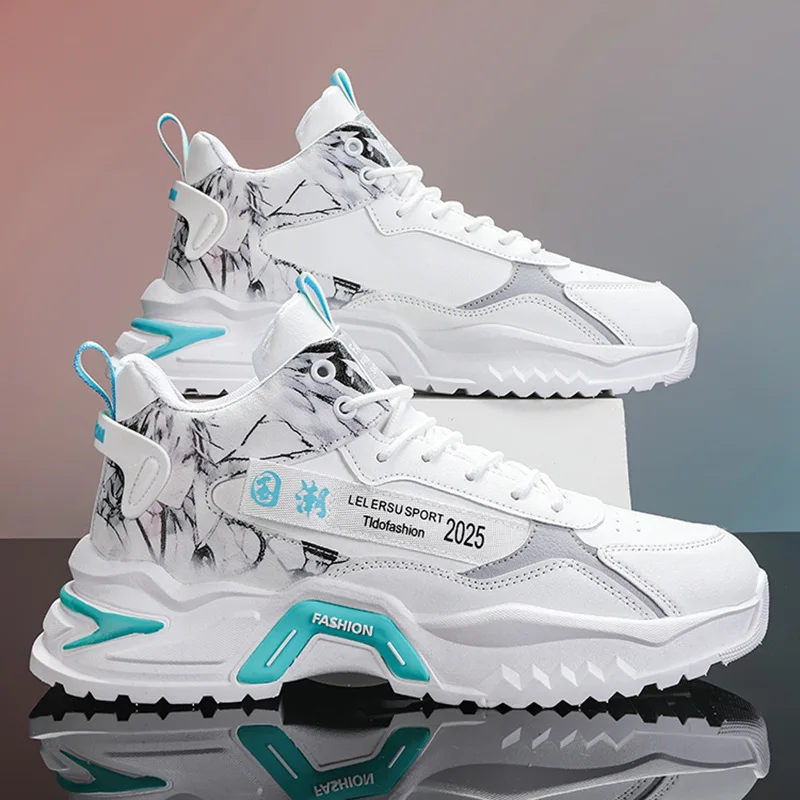 2025 Men’s Shoes Sneakers Fashion Breathable Platform Running Shoes Mesh Sport Light Unisex Male Casual Vulcanize Man Shoes