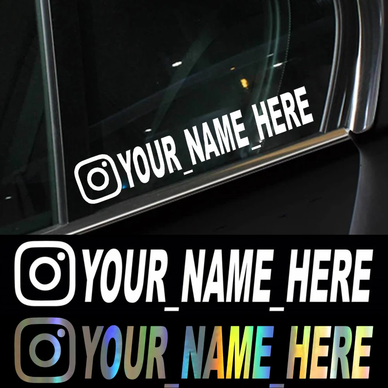 20cmx4cm Personalized Instagram Car Sticker Vinyl Decals Motorcycle Car Stickers