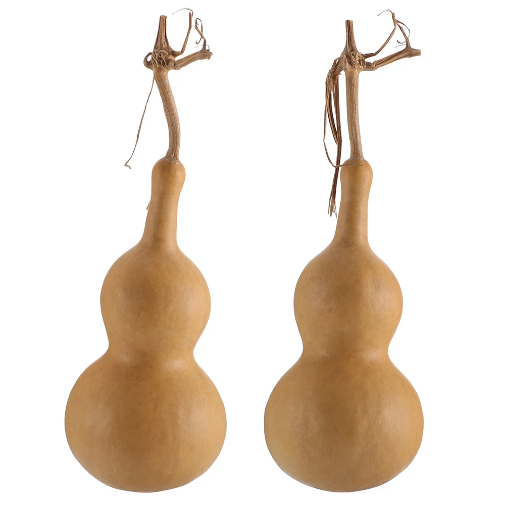2 Pcs Hulu Gourd Ornaments Shape Decor Car Dashboard Kids Plaything Calabash Adornment Decorate Office Toy Natural Craft