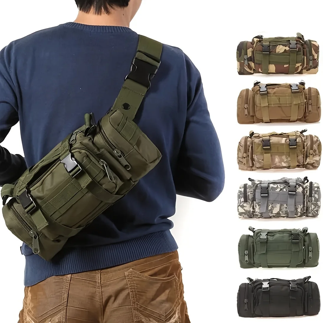 600D Camo Messenger Bag for Fishing & Hiking. Durable, Adjustable Strap.Perfect Outdoor Shoulder Bag for Camping Gear. Shop Now!