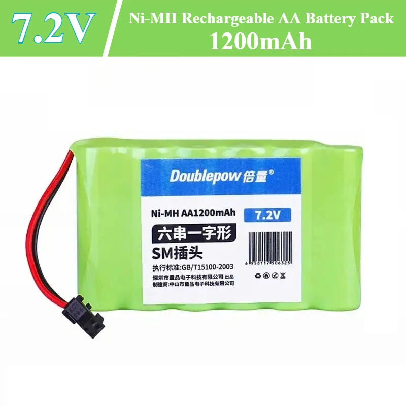 7.2V 1200mah Batteries Ni-MH Rechargeable AA Battery Pack Used for Remote Control Toy Lighting Security Facilities Electric Tool