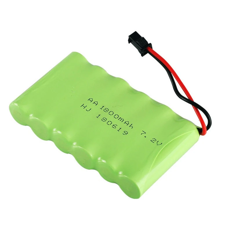 7.2V 1800mAh NiCD AA Battery for Rc Toys Cars Tanks Robots Upgraded Batteries Pack for Rc Boat 7.2v Rechargeable batteria