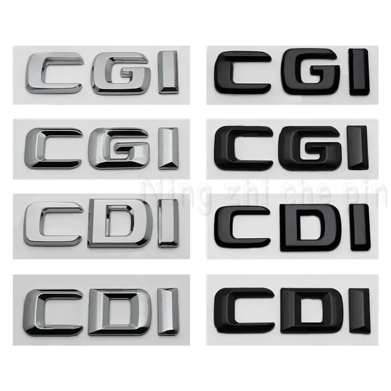 ABS CGI CDI Logo Car Fender Side Emblem Sticker Tail Trunk Badge for Mercedes Benz S350L E260L C200 W213 W204 W205 W207 SLK GLE