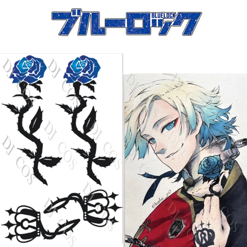Anime Blue Lock Michael Kaiser Tattoo Sticker Make Up Cosplay Props Accessory Stickers Christmas Showdown Arc via Crunchyroll
