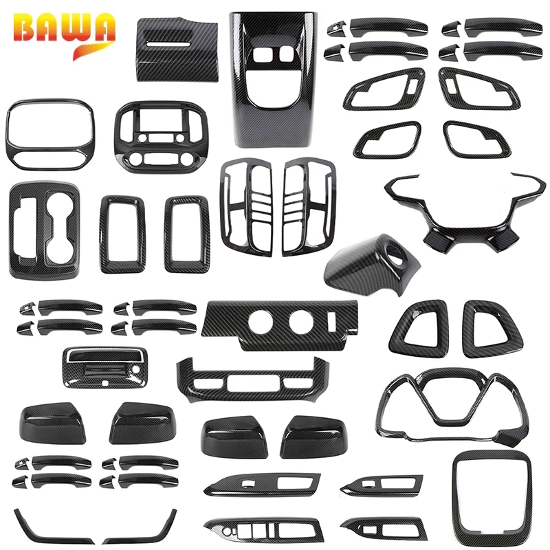 BAWA Carbon Fiber Grain Car Decoration Cover For Chevrolet Colorado 2014 2015 2016 2017 2018 2019 2020 2021 2022 2023 2024