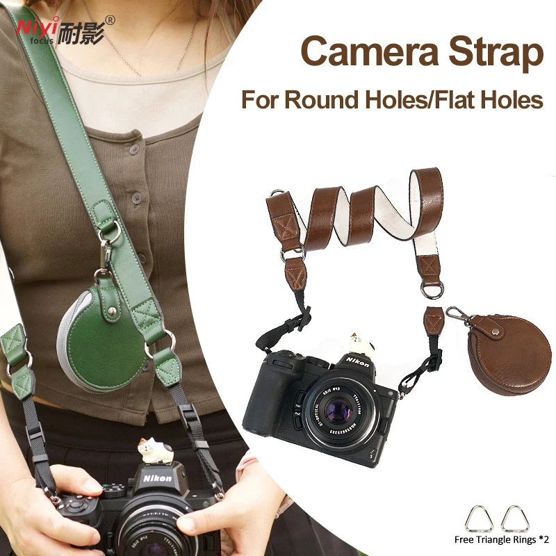 Camera Strap Shoulder Strap Neck Handy for Mirrorless SLR camera Retro Leather Sony Fuji Canon Pentax Nikon Universal Bag