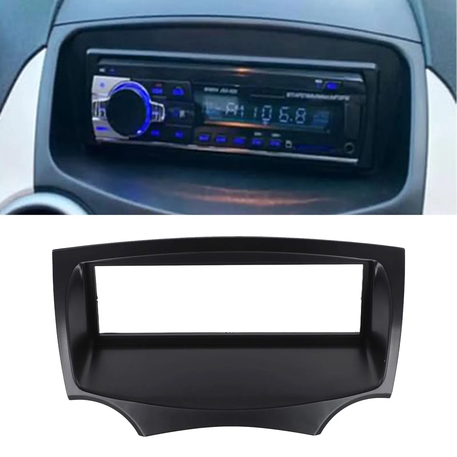 Car Radio Stereo Fascia Adaptor Surround Panel Plate 1 DIN Compatible with For Ford For KA 2008 2016 for CD Stereo Upgrade