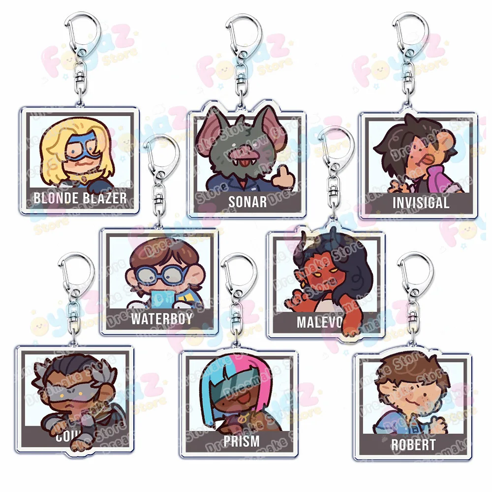 Dispatch Keychain for Accessories Blonde Blazer Flambae Robert Waterboy Sonar Invisigal Keyring Jewelry Gaming Fans Gifts
