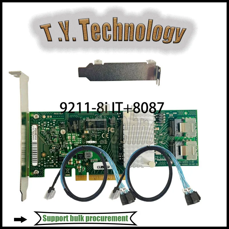 Fujitsu D2607 9211-8i IT-mode P20 LSISAS2008 SAS/SATA RAID SAS controller card+SFF-8087 SATA