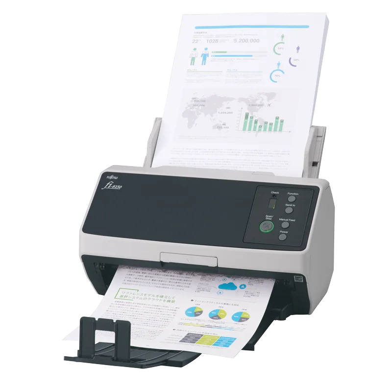 Fujitsu Fi-8170 Document Scanner, Portable A4 A5 600dpi HD Automatic Double-sided Continuous Scanning with Network Scanner
