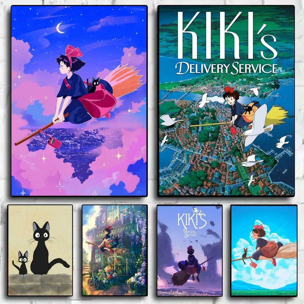 K-Kikis D-Delivery S-Service Anime Poster HD art sticky wall waterproof home living room bedroom bar aesthetic decoration