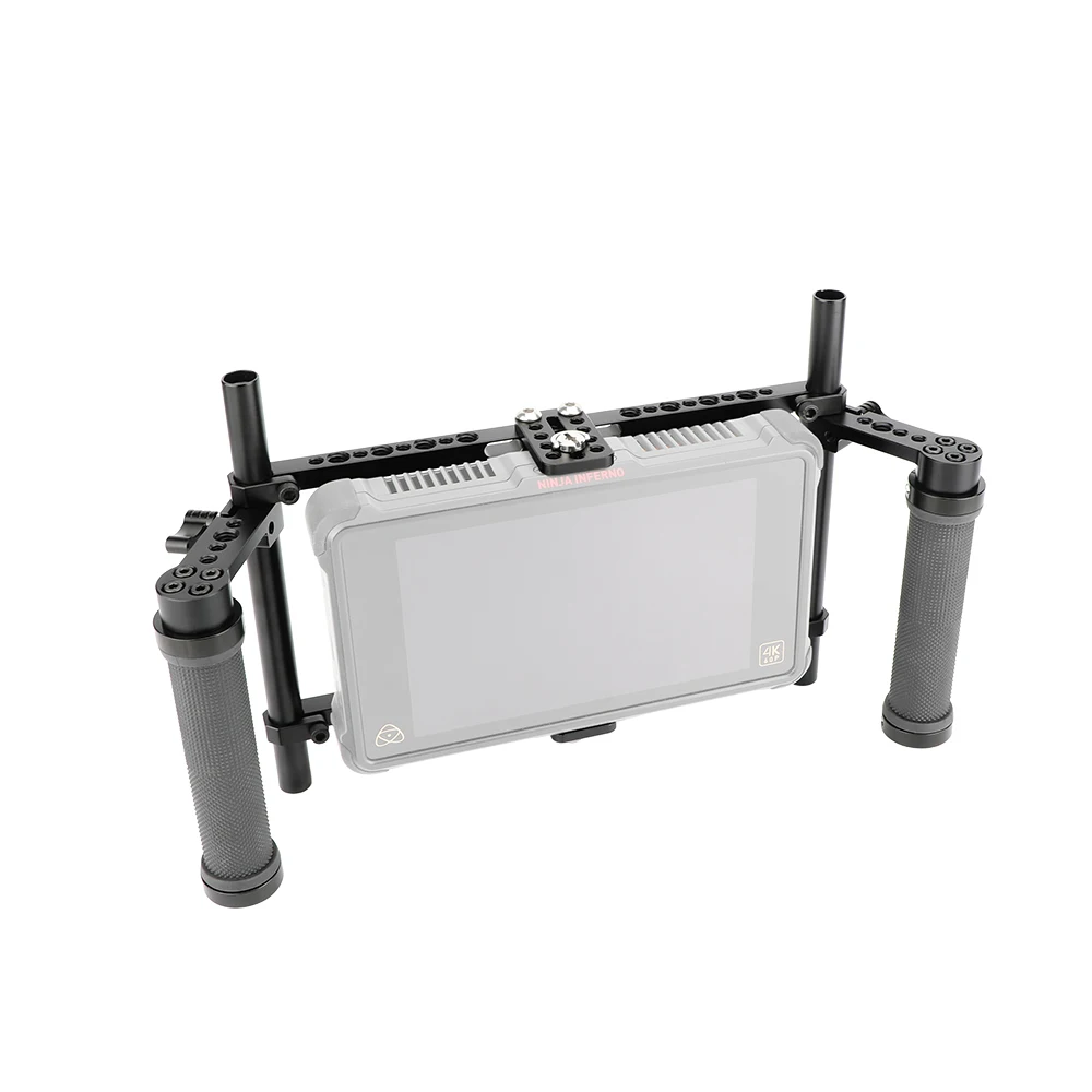 KIMRIG 7" 10" Director’s Monitor Cage Kit With Adjustable Rubber Handgrip For Atomos Ninja Inferno / Shotgun 7
