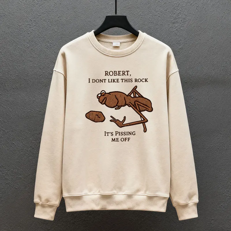 Marcus The Worm Sweatshirt Robert I Don't Like This Rock Marcus The Worm Funny Meme Casual Fashion Soft Comfortable Winter Hoody