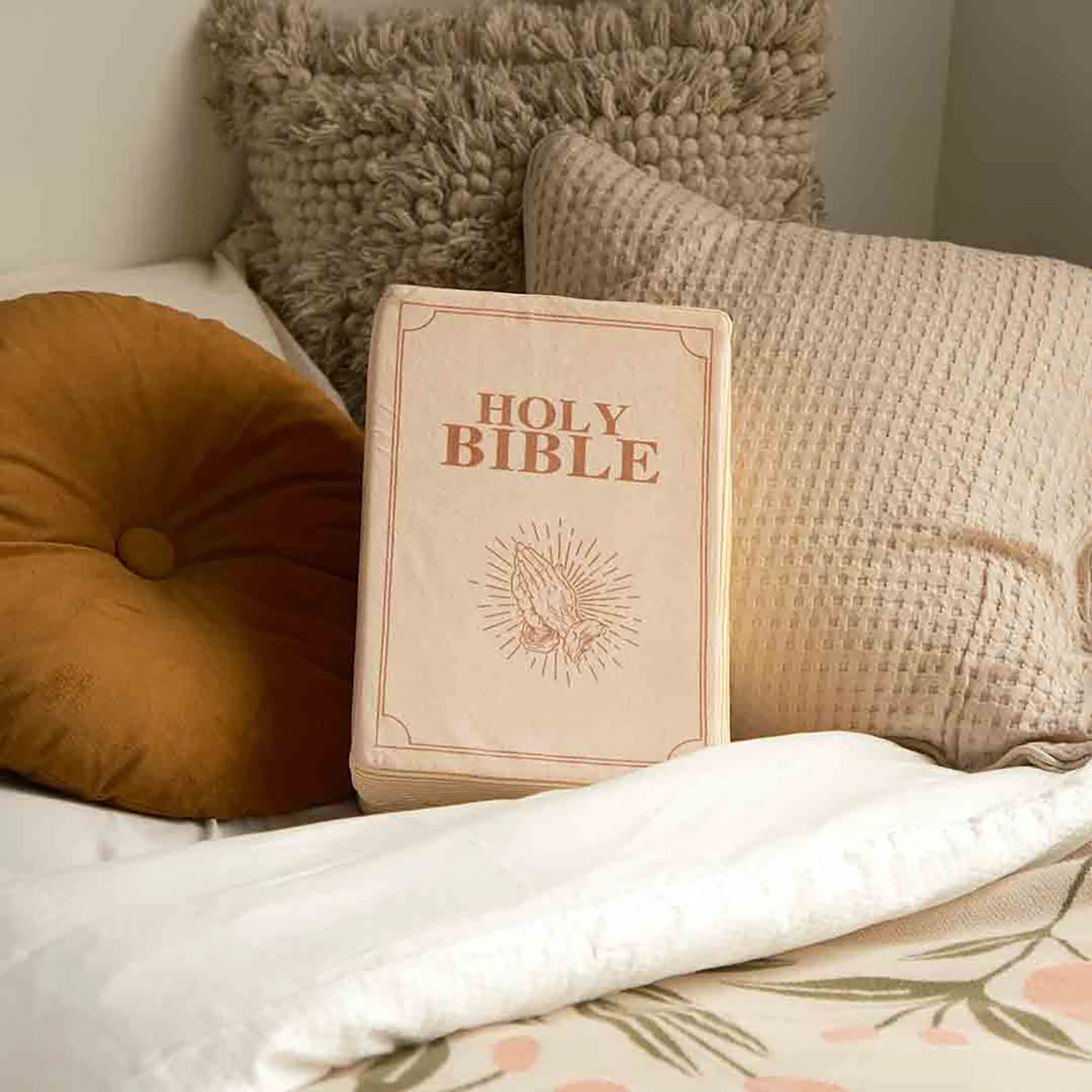 Matthew 6 Bible Plush Throw Pillow Toy with holly bible pillow that opens christian bible book Pillow