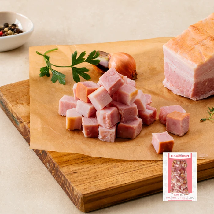 measo 100g of cube bacon, pack 10