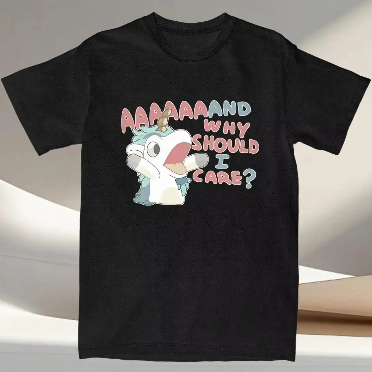 Men Women's T Shirt Why Should I Care Unicorse T-Shirts Harajuku Hot Anime Blueyed Beach Tees Y2K Basic Pattern 100 Cotton Tees