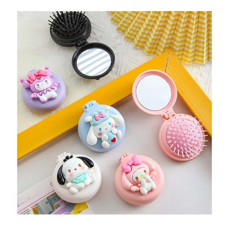 New Sanrio Folding Air Cushion Comb HelloKitty Double sided Massage Airbag Style as a Holiday Gift for Couples and Best Friends