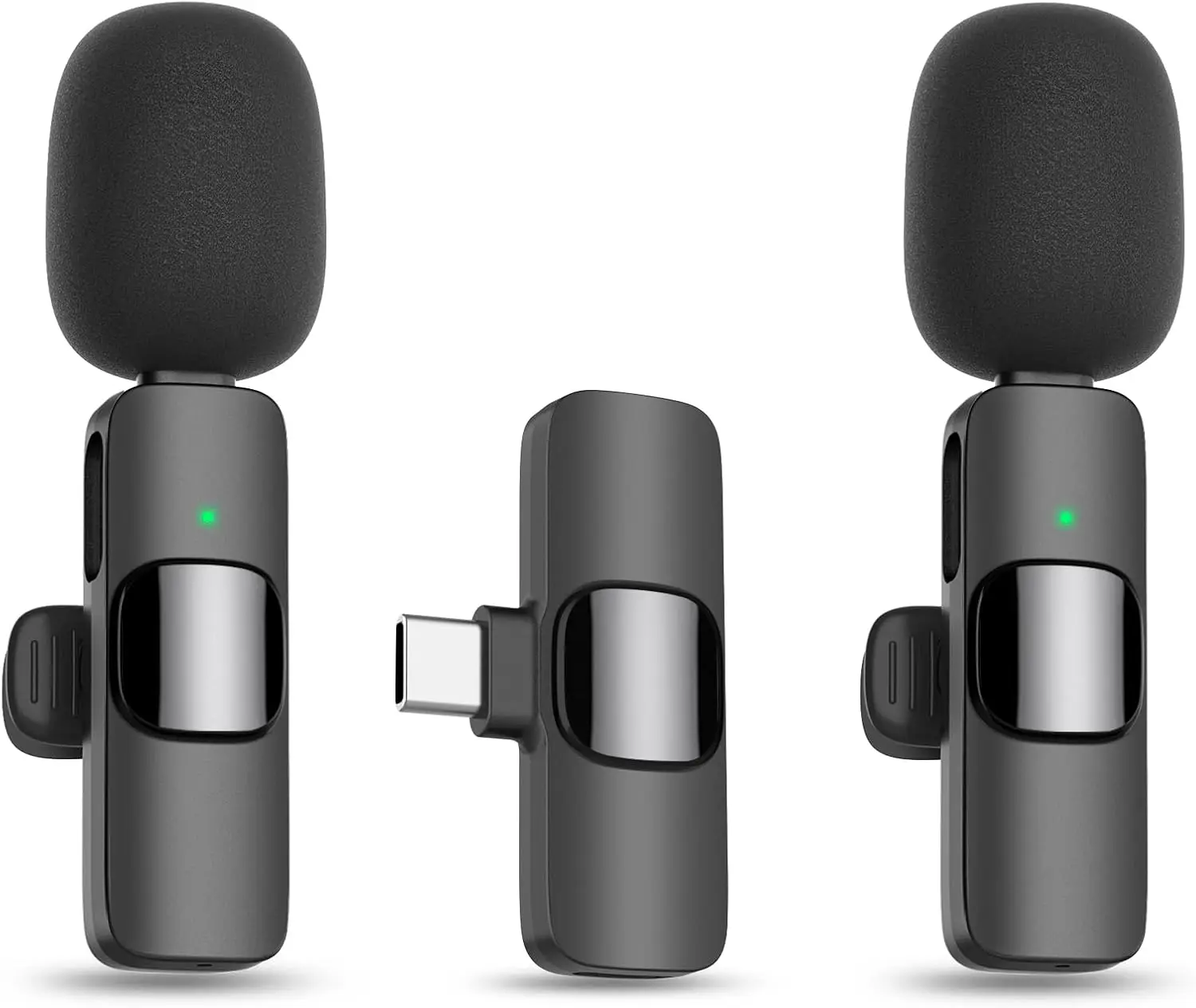 New Wireless Lavalier Microphone Portable Audio Video Recording Mini Microphone for iPhone Android PC Camera Live Gaming Phone