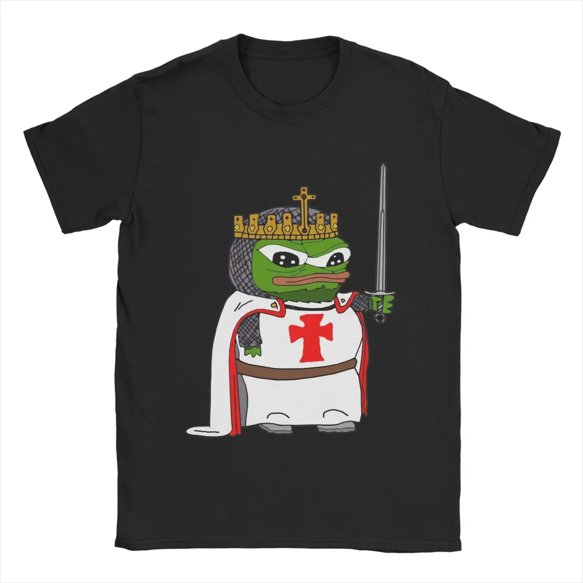 Pepe Knight's Templar Apu T Shirts for Men Cotton Casual T-Shirts O Neck Tee Shirt Short Sleeve Clothes Gift