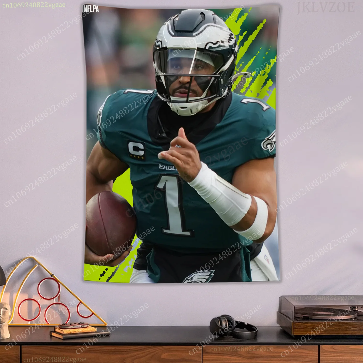Philadelphia Eagles Tapestry Poster Wall Tapestries Bedroom Decoration Aesthetic Tapices Flag Wallpaper Rugby Player 1 Hurts