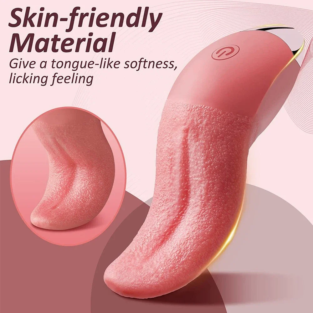 Realistic Tongue Licking Vibrator Female G Spot Clitoris Nipple Stimulator Blowjob Orgasm Vagin Massager Sex Toys for Adult 18+