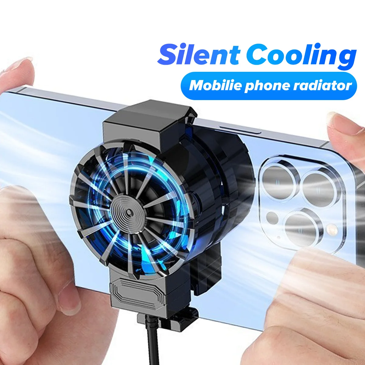 Smart Phone Cooling Fan Cellphone Radiator for Tiktok Live Streaming Portable for Type-C USB Radiator for Redmi Samsung iPhone