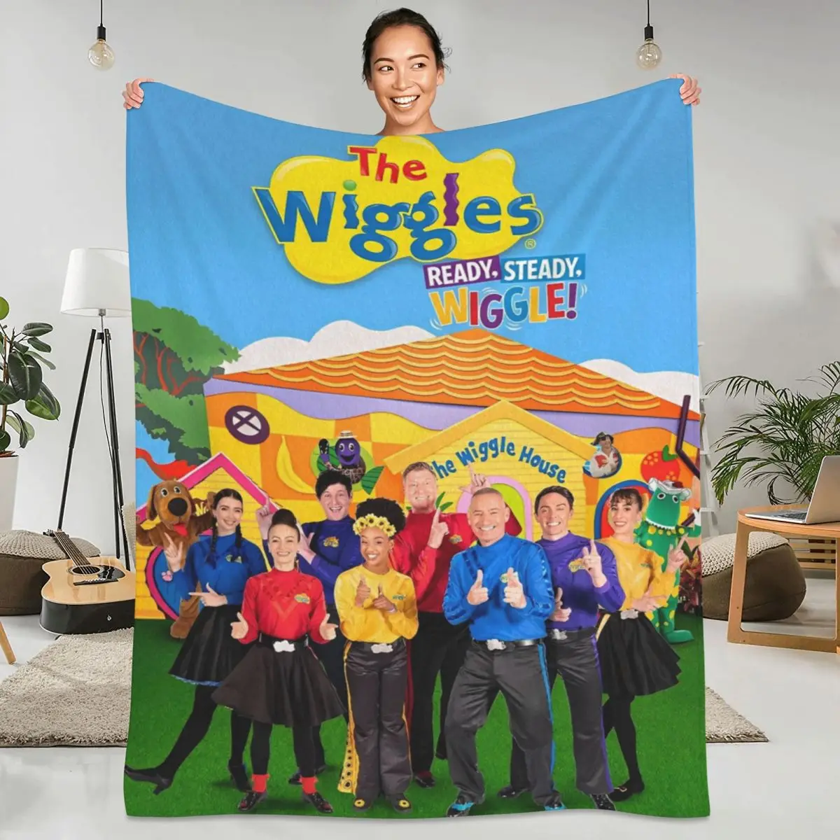 The Wiggles Blanket Quality Warm Soft Australian Children's Music Group Throw Blanket Winter Picnic Bedroom Funny Bedspread