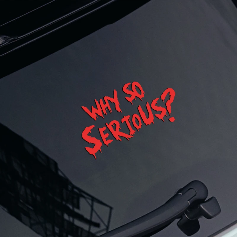 Why So Serious Car Decal Waterproof Non-Fade Vinyl Decal Personalized Letter Decoration Car Sticker