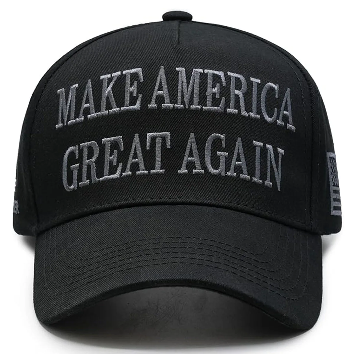 1Pc Black Hat Never Surrender Maga Hat Us Embroidered Adjustable Baseball Hat Black