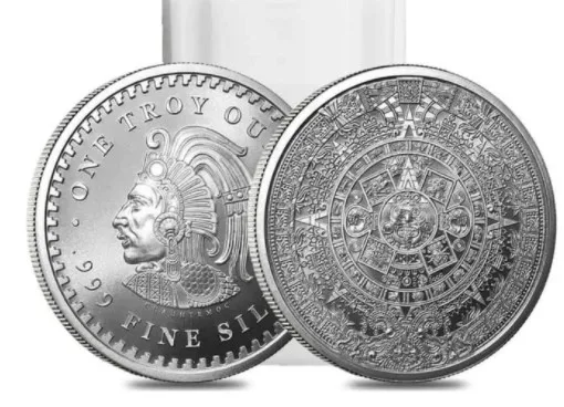2021 New Year Gifts Mexican Mayan 1oz 999 Fine Silver Coin Maya Aztec Calendar Prophecy Culture Christmas Coins Souvenirs