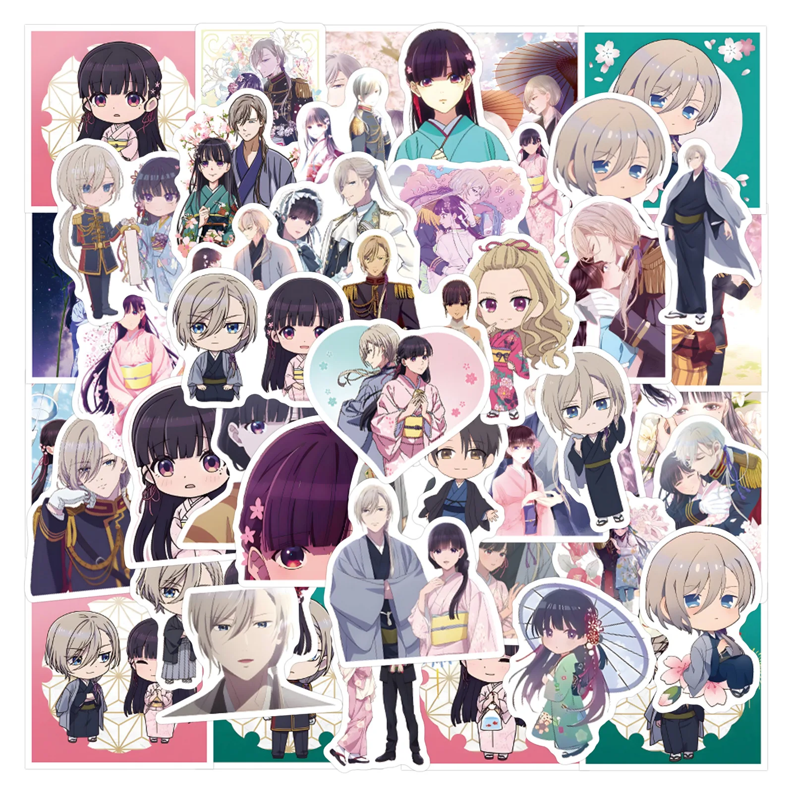 55/110PCS Anime My Happy Marriage Cartoon Graffiti Sticker Car Luggage Notebook Stationery Waterproof Sticker
