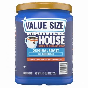 Maxwell’s_House Original Medium Roast Ground Coffee – Smooth & Balanced Flavor – 43.1 oz+ SHIPPING IN BOX