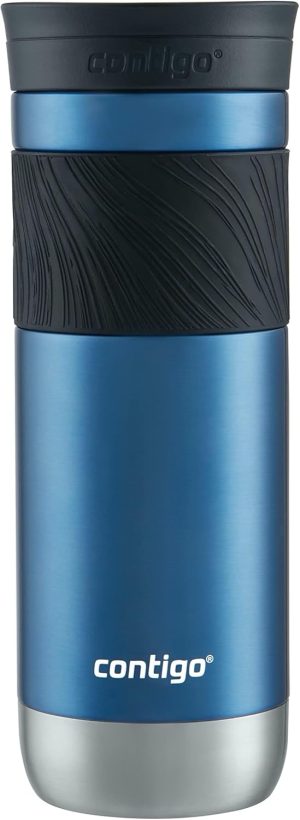 Contigo Byron Vacuum-Insulated Stainless Steel Travel Mug, 20oz – Leak-Proof Lid, BPA-Free, Blue Corn – Perfect Reusable Cup for Coffee or Water; hot and cold beverage holder