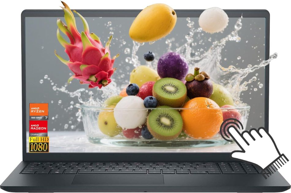 Dell Inspiron 15 3535 Touchscreen Laptop 15.6″ FHD (1920×1080) IPS, 8 Cores AMD Ryzen 7 7730U Up to 4.5 Ghz, 16GB RAM 1TB SSD, AMD Radeon Graphics, SD Card Reader, Windows 11