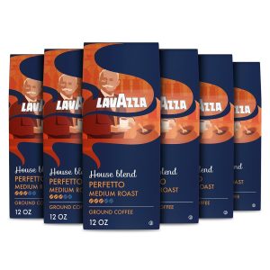Lavazza House Blend Perfetto Ground Coffee 6 Bags of 12oz, Medium Roast, Full-bodied, Intensity 3/5, 100% Arabica, Ideal for Drip Brewers, (Pack of 6) – Package May Vary