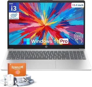 HP Touchscreen Laptop, Intel i3-1315U Processor(Up to 4.5 GHz), 8 GB RAM, 512 GB SSD, 15.6″ 250 nits Anti-Glare Display, Intel UHD Graphics, Long Battery Life, Windows 11 Pro, Copilot-AI Chat