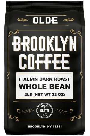 BROOKLYN COFFEE Whole Bean, Italian Dark Roast (2lb) Extra Strong, Delicious Taste, Heavenly Aroma – Fresh Bulk Coffee Beans Roasted Weekly in NYC