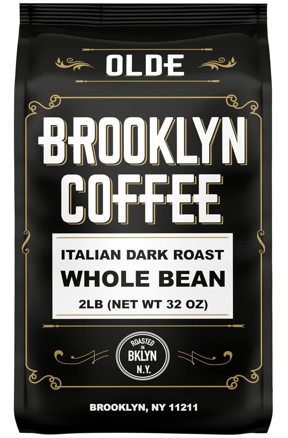 BROOKLYN COFFEE Whole Bean, Italian Dark Roast (2lb) Extra Strong, Delicious Taste, Heavenly Aroma – Fresh Bulk Coffee Beans Roasted Weekly in NYC