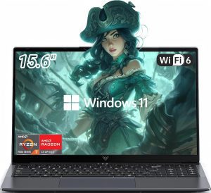 2026 AMD Gaming Laptop, 15.6 Inch FHD Display, AMD Ryzen 7 5700U(8C/16T, Up to 4.3GHz)16GB RAM 512GB NVMe SSD, Windows 11 Laptop, WiFi-6, HDMI Type-C USB3.2 work Laptop, Office Laptops, Student Laptop