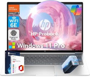 HP ProBook 465 G11 16″ Business Laptop, AMD Ryzen 7 7735U (Beats Ultra 7 165U), AMD Radeon 680M, Fingerprint, Backlit KB, Copilot AI, FHD+ IPS Display, Wi-Fi 6E, Win 11 Pro(32GB DDR5 | 1TB SSD)