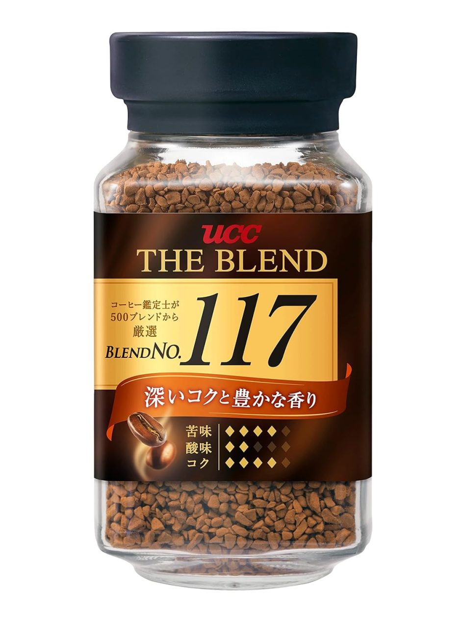 UCC The Blend 117 Instant Coffee, Instant Black Coffee, Rich Flavor, Imported from Japan, 3.17 Oz (90 g), Pack of 1