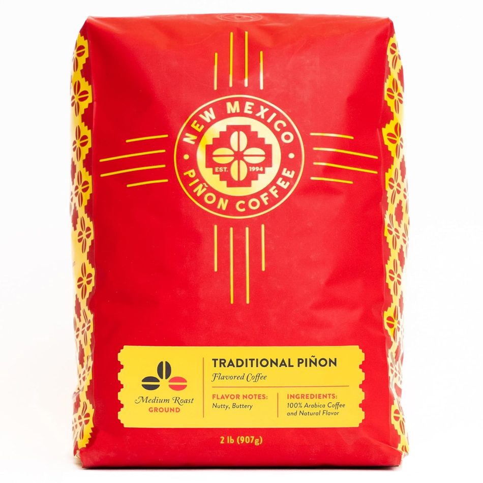 New Mexico Piñon Coffee Naturally Flavored Coffee (Traditional Piñon Ground, 2 pound)
