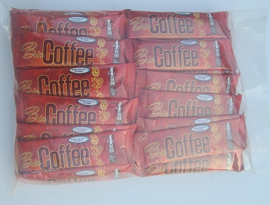 Bio Coffee – NEW! – First Organic Instant Non-dairy Alkaline Coffee (50 Sachet Bag)