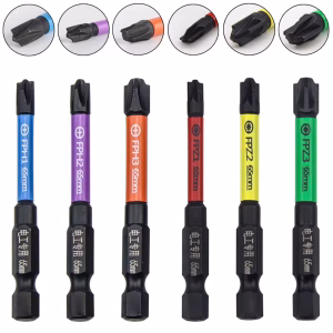 6pcs 65mm Magnetic Special Slotted Cross Screwdriver Bit For Electrician Circuit Breakers FPH FPZ Socket Switch Power Tool