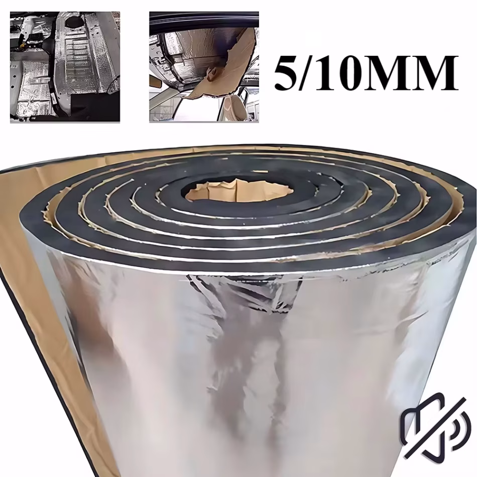 2000*500mm 5/10mm Car Sound Mat Proofing Deadener Heat Noise Insulation Deadening Mat Hood Closed Cell Foam Accessories