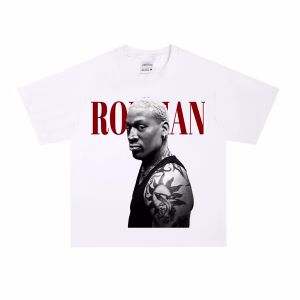 Dennis Rodman T-Shirt Distressed Cotton Vintage Style Basketball Fan Casual Outdoor Streetwear Trend Outfit Classic Fashion Wear